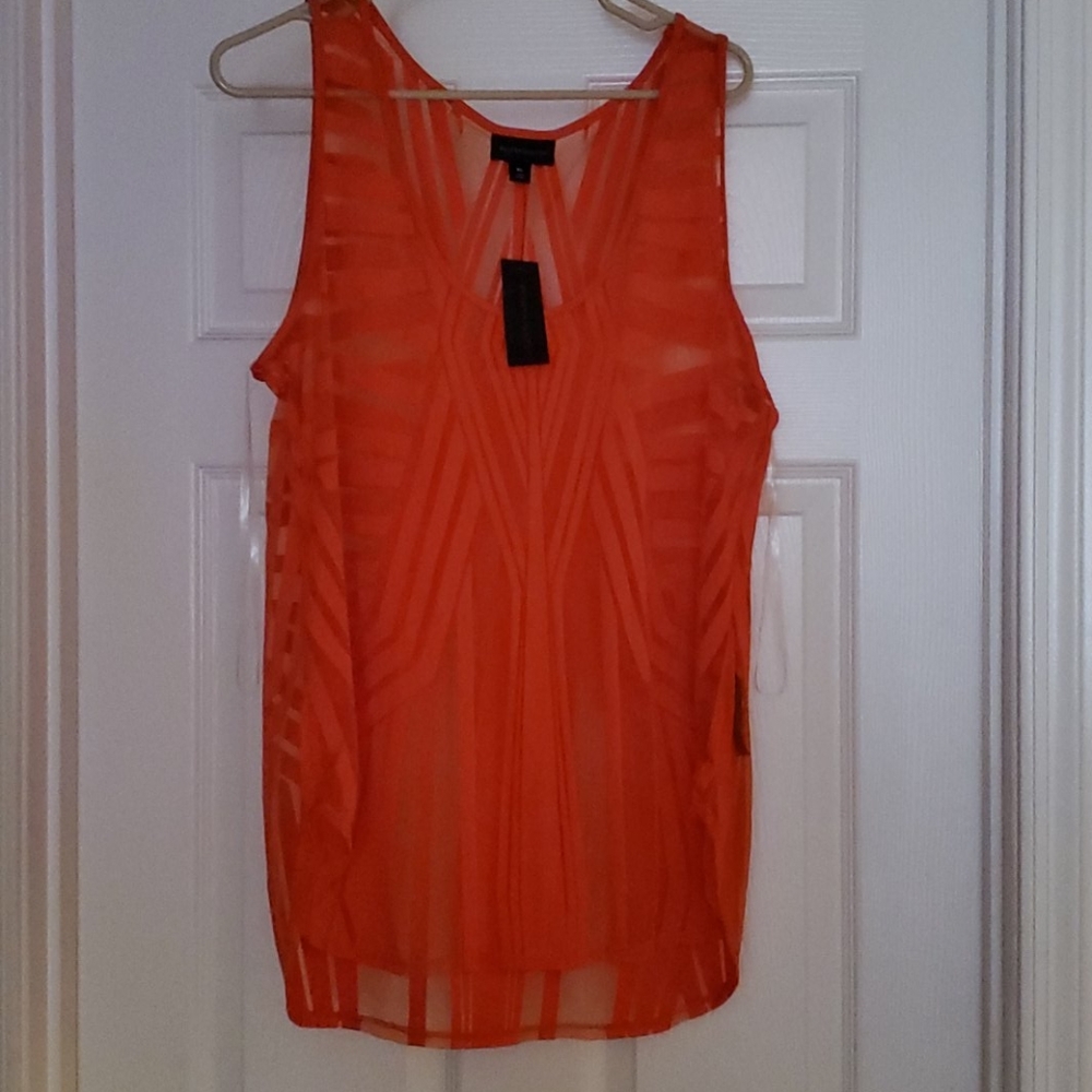 Orange sheer tank